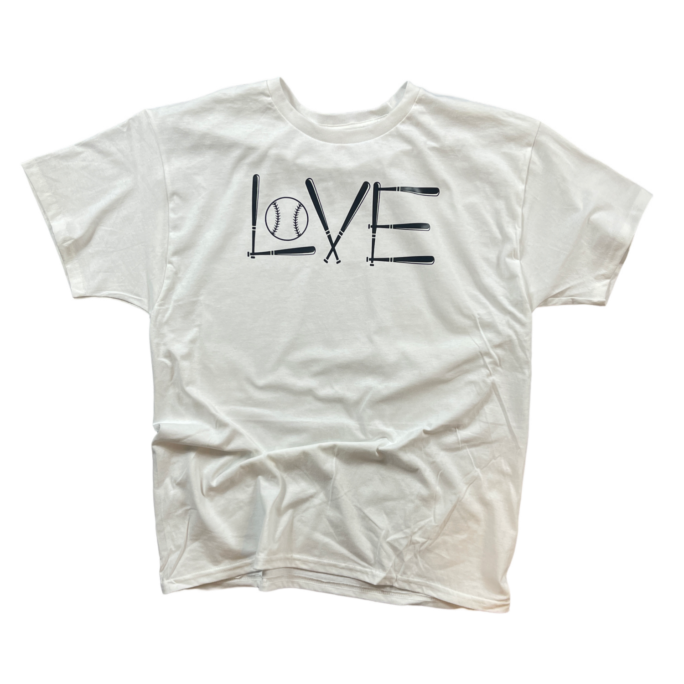 Baseball Love Unisex Tshirt (White)