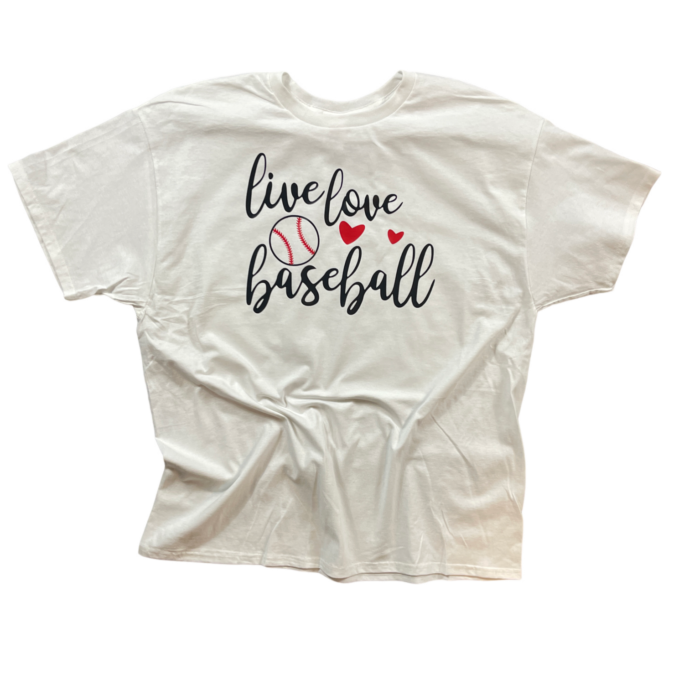 Live Love Baseball Unisex Tshirt (White6