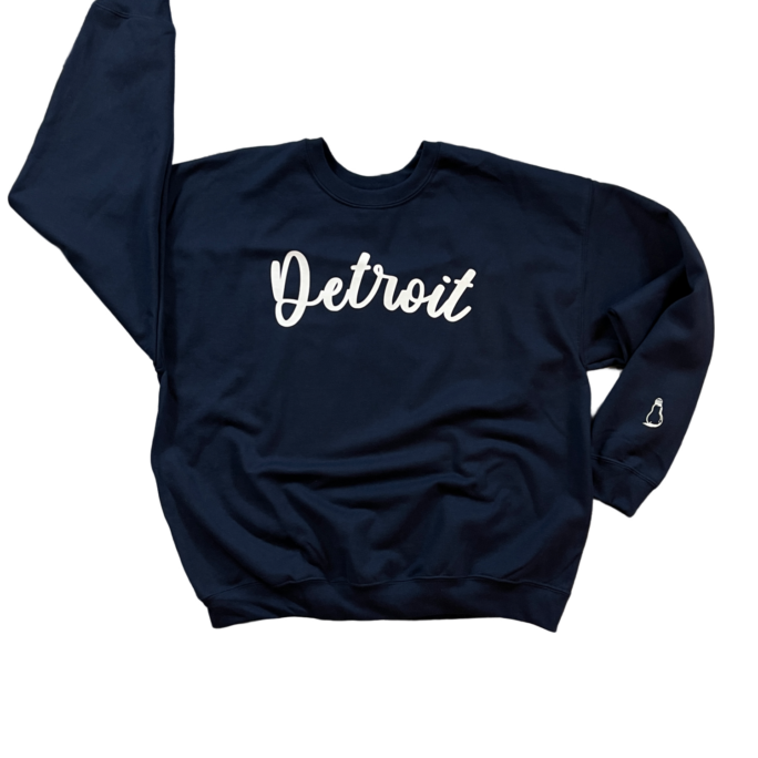 Detroit Unisex Crewneck Sweatshirt (Navy Blue)