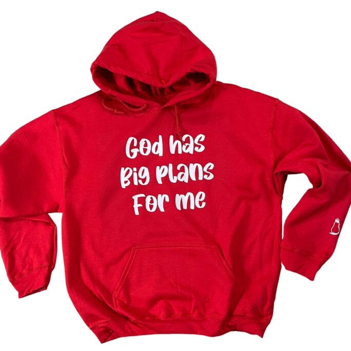 God Has Big Plans For Me Unisex Hoodie (Red)