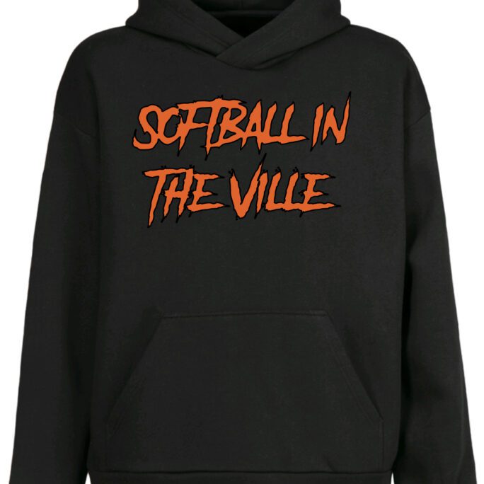 Softball in The Ville Unisex Hoodie (Black)